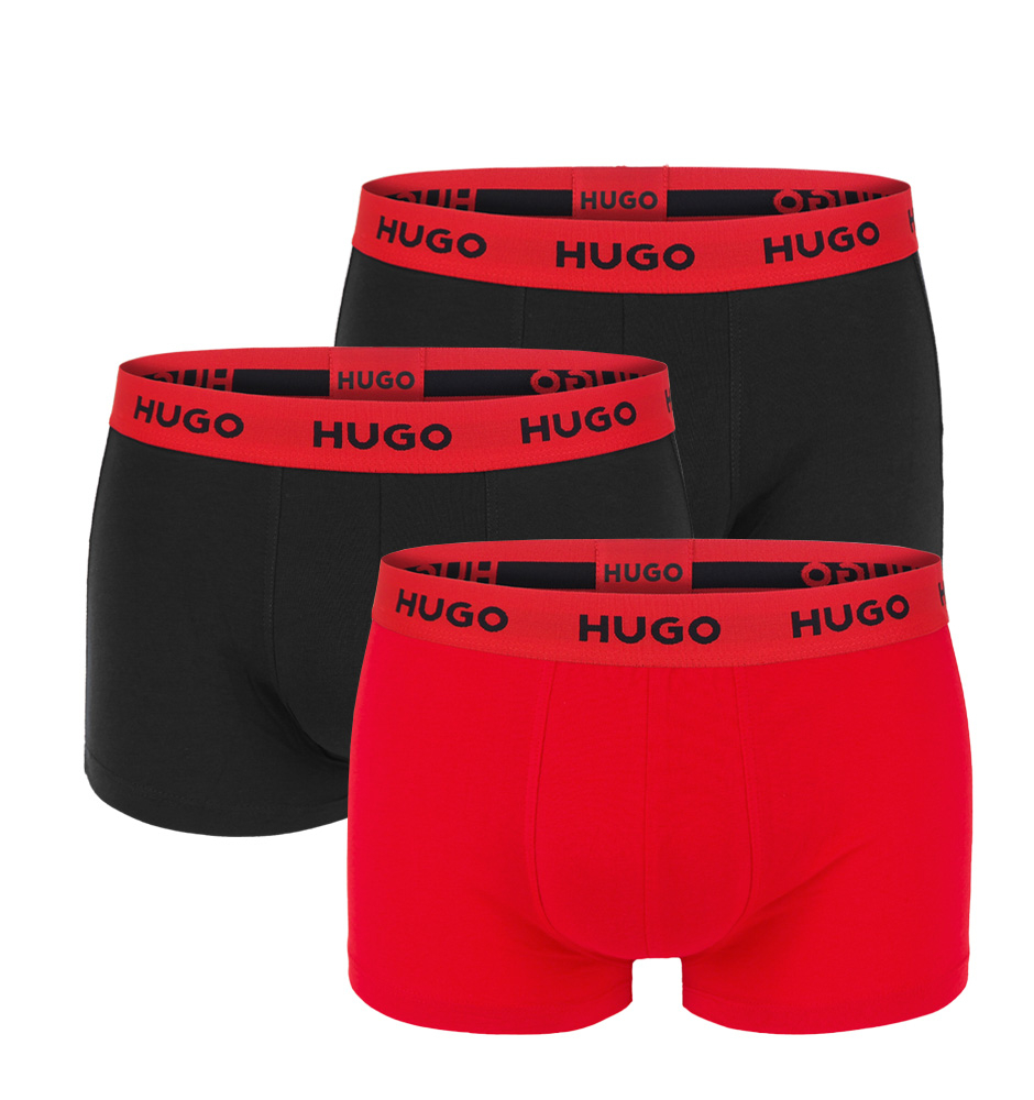 HUGO - boxerky 3PACK red & black combo - limitovaná edícia (HUGO BOSS)