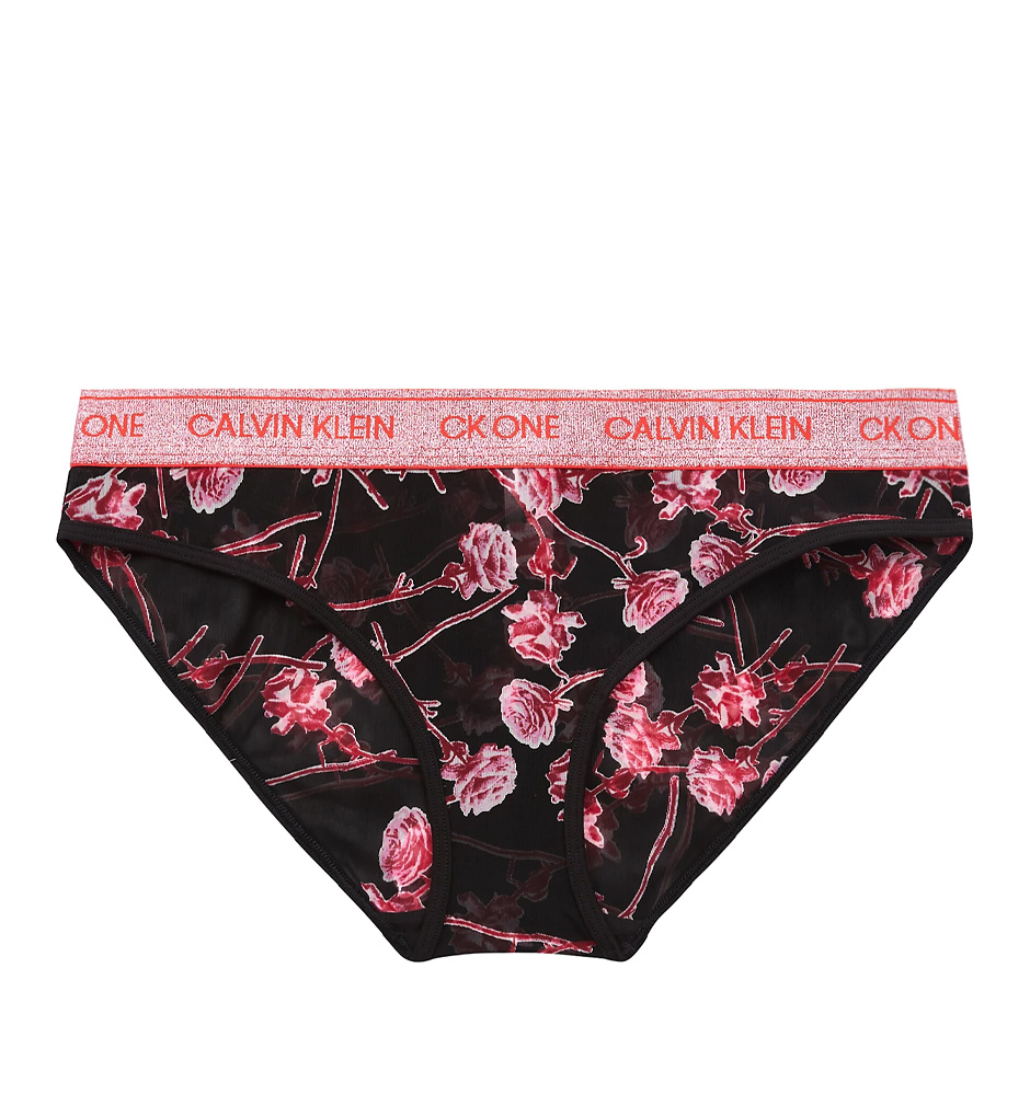 CALVIN KLEIN - CK ONE fashion glitter just rose amour black dámske nohavičky - special limited edition