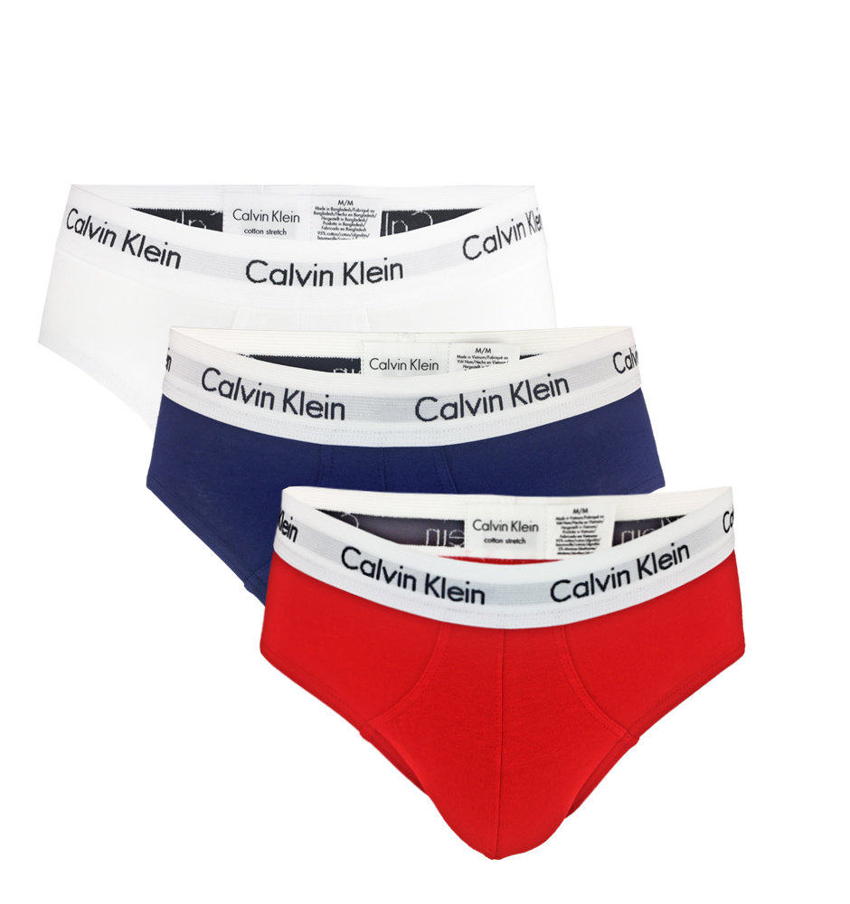 CALVIN KLEIN - 3PACK Cotton stretch tricolor slipy -L (91-96 cm)