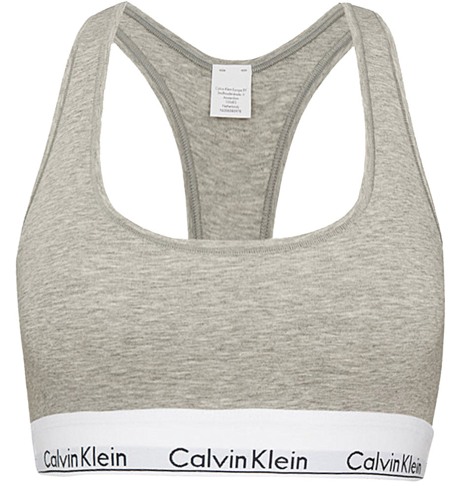 Calvin Klein – Bralette Cotton Stretch sivá