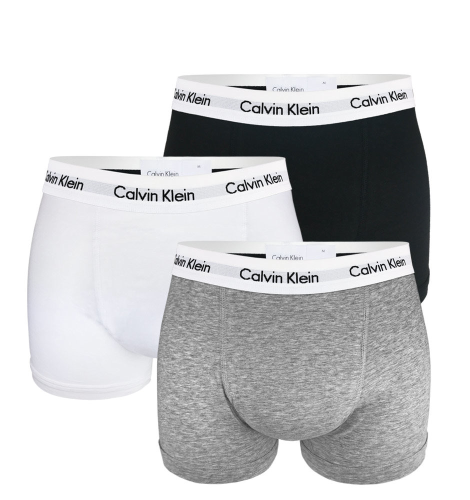 CALVIN KLEIN – 3PACK cotton stretch classic black, white, gray boxerky