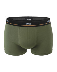 BOSS - boxerky 5PACK essential cotton stretch lime & olive color combo - limitovana fashion edícia (HUGO BOSS)