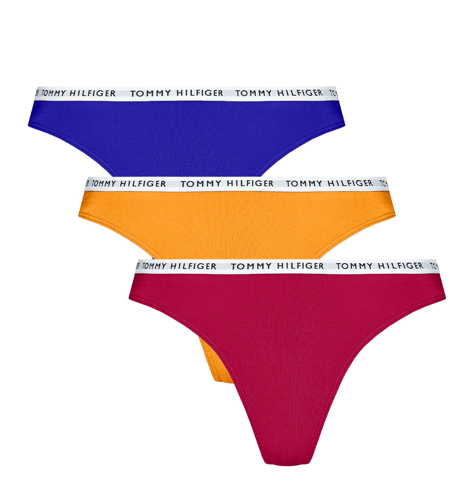 TOMMY HILFIGER - bikini 3PACK cotton essentials ital vine & gold - limitovaná edícia