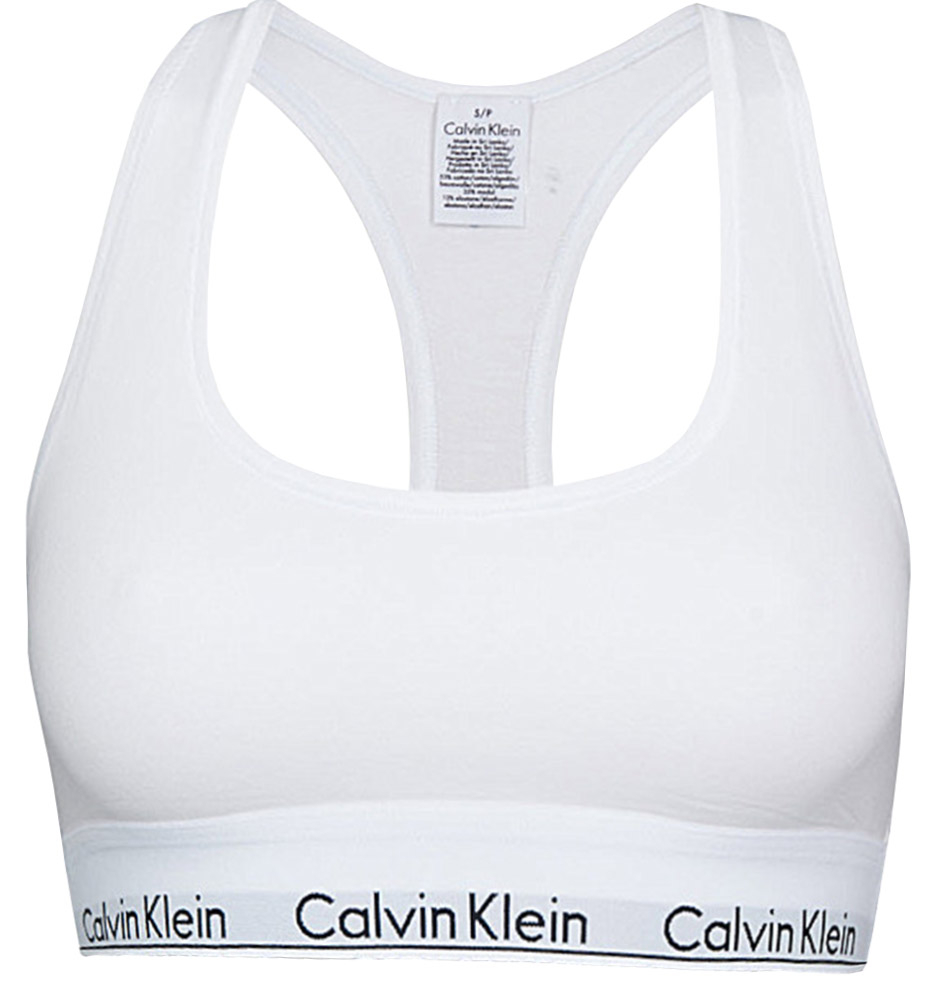 Obrázok Podprsenka sportovní Bralette Modern Cotton F3785E100 bílá - Calvin Klein