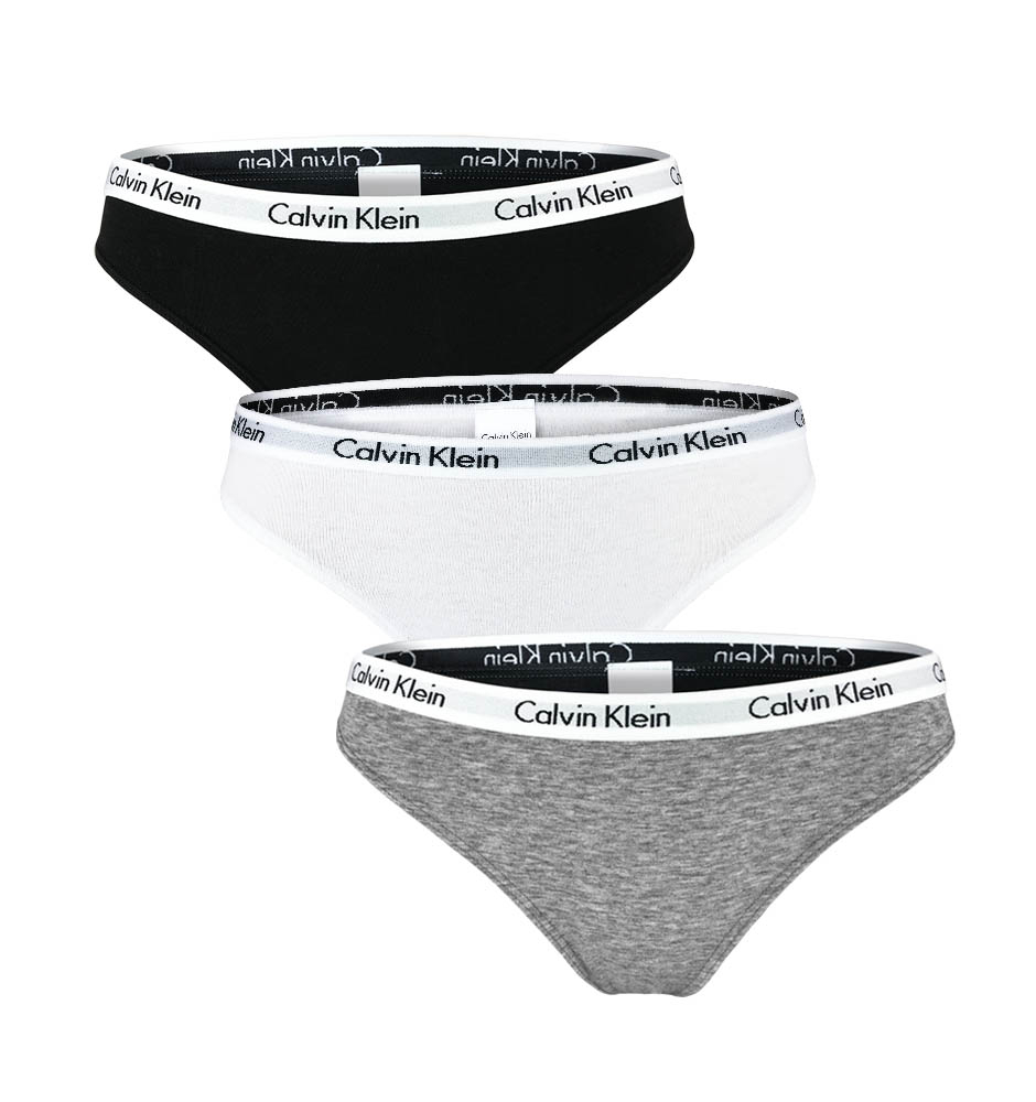 Obrázok Calvin Klein 3Pack Bikinis White/ Grey/ Black XS