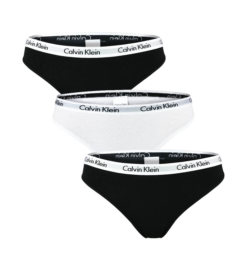 Obrázok Calvin Klein 3 Pack Bikinis Black/ White L