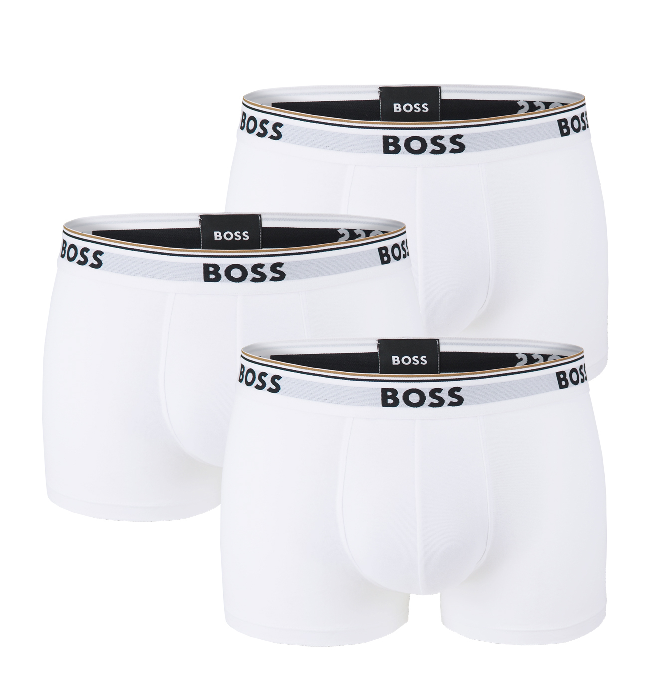 BOSS - boxerky 3PACK cotton stretch power white combo - limitovaná fashion edícia (HUGO BOSS)