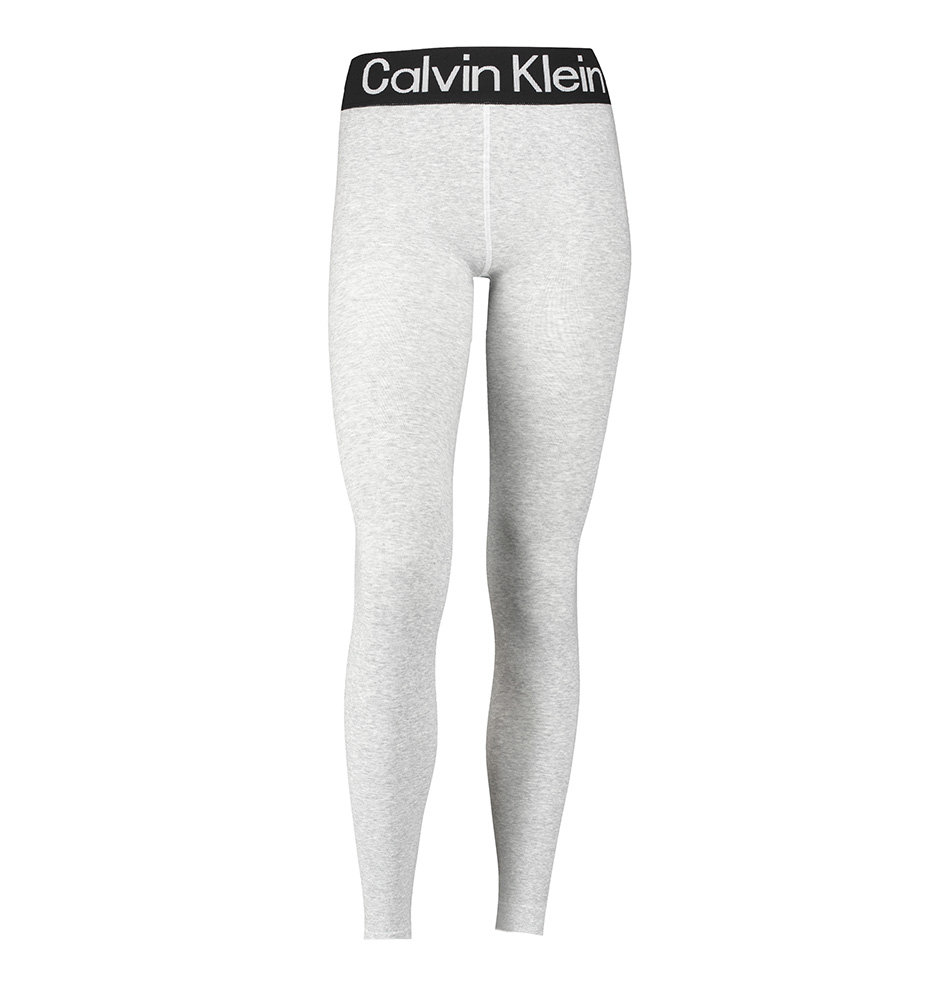 CALVIN KLEIN - moteriktige grå logo leggings med Calvin Klein-logo