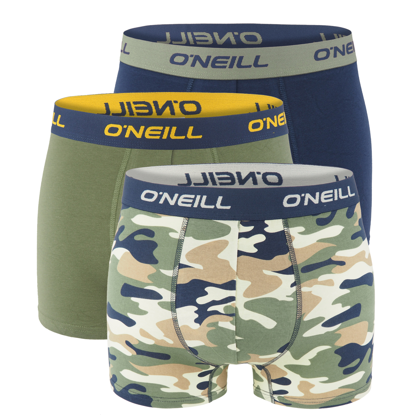 O'NEILL - boxerky 3PACK camo marine & lichen color combo - limitovana edicia-XL (96-102 cm)