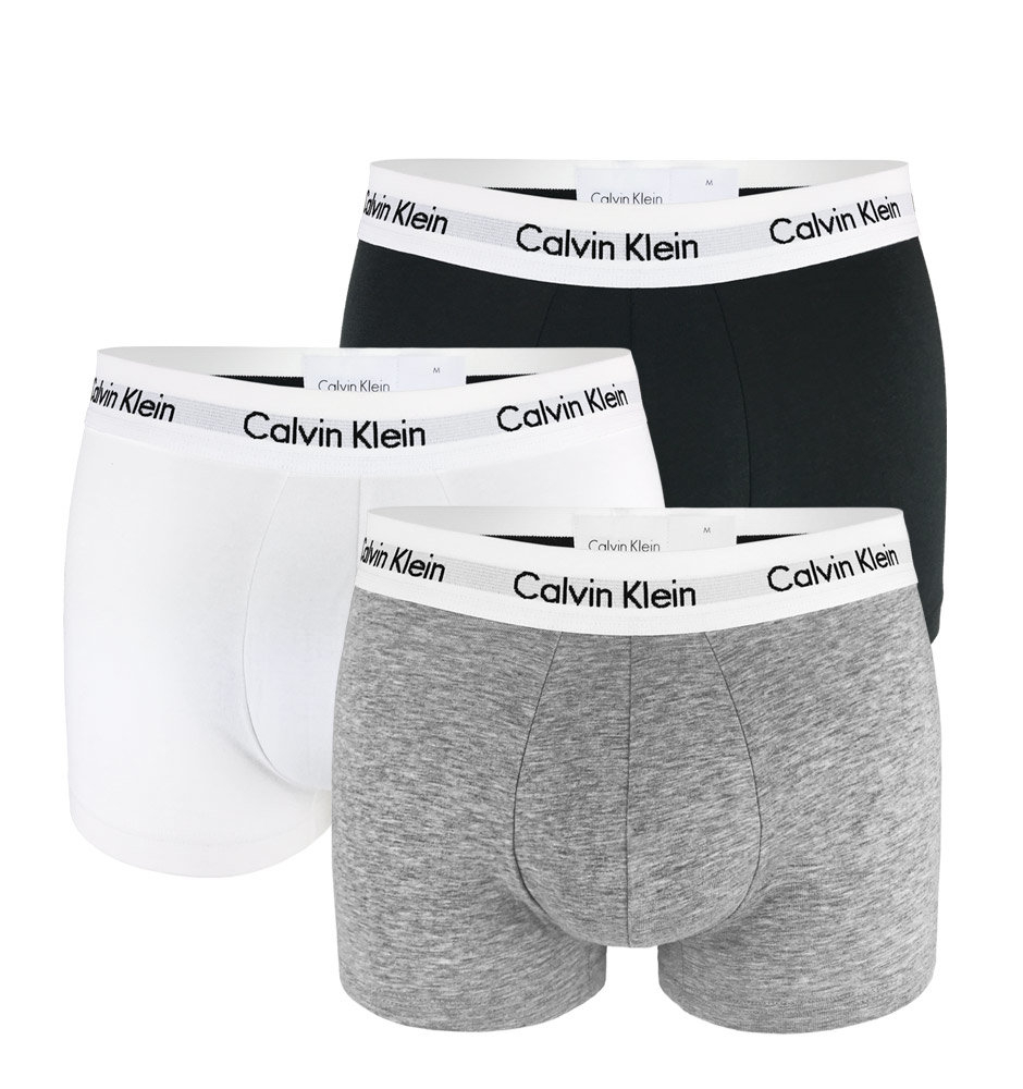 E-shop CALVIN KLEIN - 3PACK Cotton stretch black, white, gray boxerky-XL (101-106 cm)
