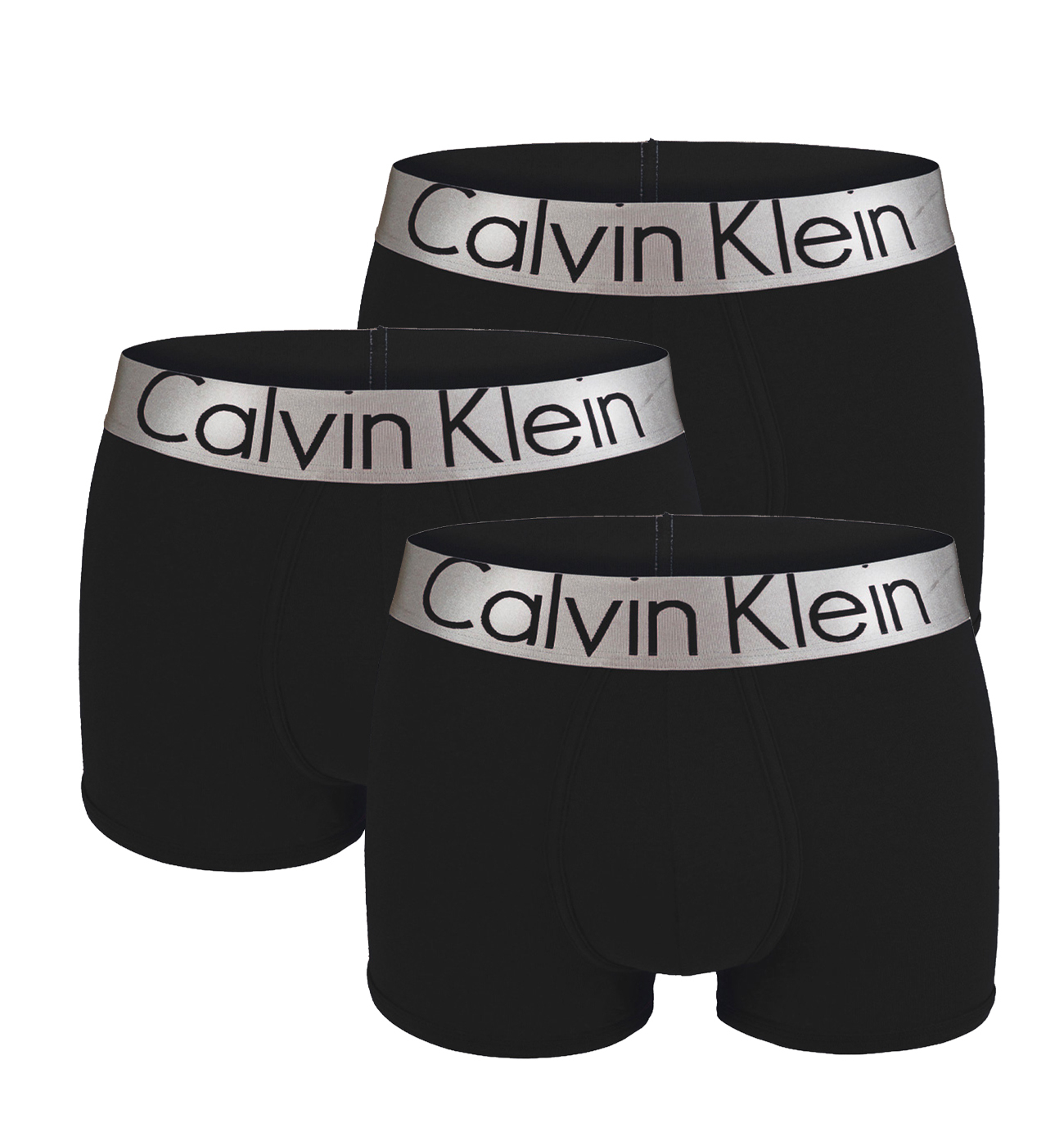 E-shop CALVIN KLEIN - boxerky 3PACK steel cotton black color combo-XXL (111-115 cm)
