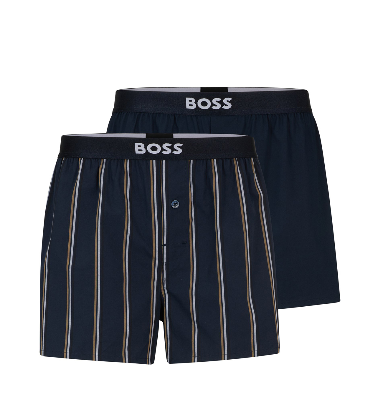 BOSS - trenky 2PACK natural pure cotton dark blue combo (HUGO BOSS)-M (83-89 cm)