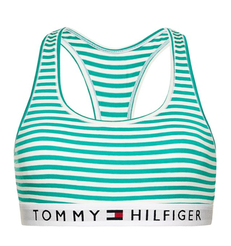 TOMMY HILFIGER - Iconic cotton stripes podprsenka z organickej bavlny