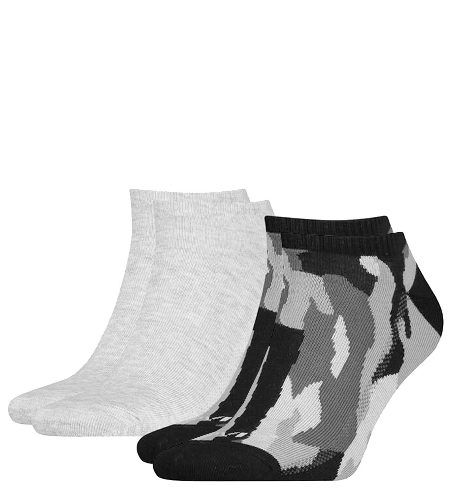 LEVI`S - 2PACK Levi`s gray camouflage členkové ponožky