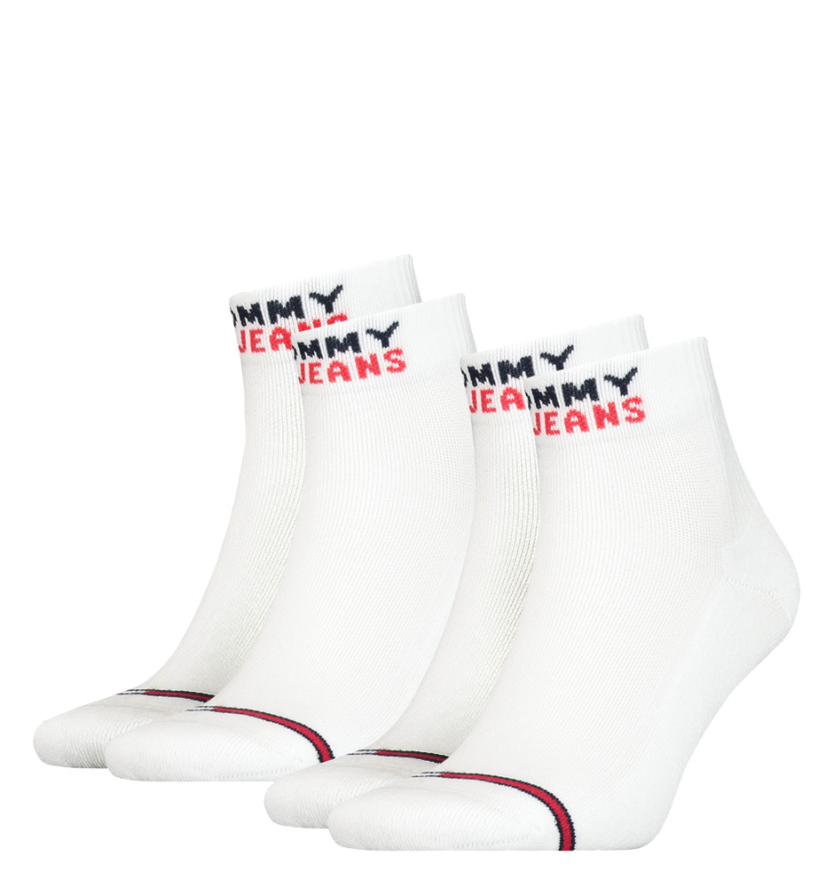 TOMMY HILFIGER - 2PACK Tommy jeans vintage biele ponožky