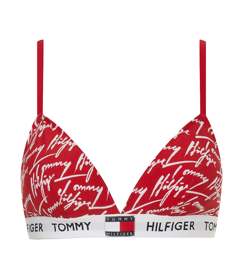TOMMY HILFIGER - Tommy signature triangle podprsenka s jemnou výstužou a nastaviteľnými ramienkami